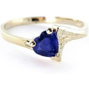 Sapphire Signature Textured Heart Ring in 18ct Gold