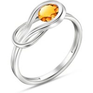 Citrine Angelina Ring in 18ct White Gold