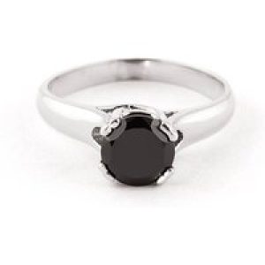 Black Diamond Annika Solitaire Ring, 1.0 ct in 18ct White Gold