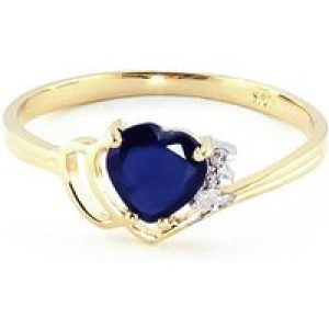 Sapphire & Diamond Brietta Layered Heart Ring in 18ct Gold