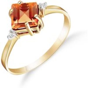 Citrine & Diamond Leona Symmetrical Ring in 18ct Gold