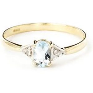 Aquamarine & Diamond Elegant Allure Ring in 18ct Gold