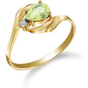 Peridot & Diamond Priya Flare Ring in 18ct Gold