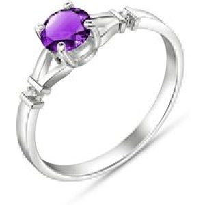 Amethyst & Diamond Calla Aspire Ring in 18ct White Gold