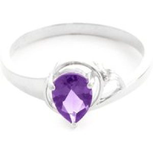 Amethyst & Diamond Agatha Glow Ring in 18ct White Gold