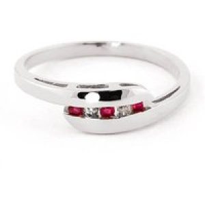 Ruby & Diamond Priscilla Serpent Ring in 18ct White Gold