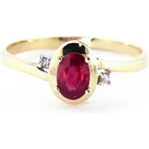Ruby & Diamond Daisy Ring in 18ct Gold