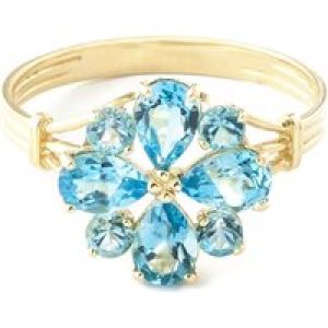 Blue Topaz Nora Sunflower Ring in 18ct Gold