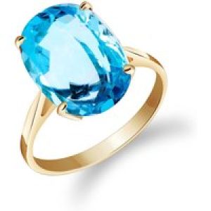 Blue Topaz Lucia Signature Ring in 18ct Gold