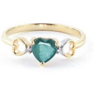 Emerald & Diamond Harmony Symmetrical Trinity Ring in 18ct Gold