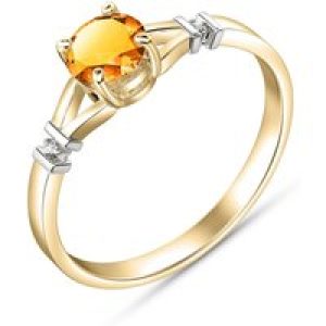 Citrine & Diamond Calla Aspire Ring in 18ct Gold
