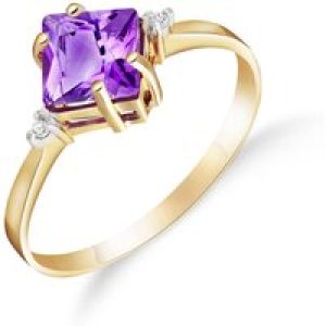 Amethyst & Diamond Leona Symmetrical Ring in 18ct Gold