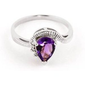 Amethyst & Diamond Katrina Belle Abstract Ring in 18ct White Gold