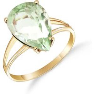 Green Amethyst Audrey Classic Signature Ring in 18ct Gold