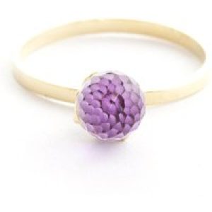 Amethyst Christabel Filigree Crown Drop Ring in 18ct Gold