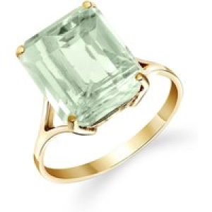 Green Amethyst Ebony Auroral Signature Ring in 18ct Gold