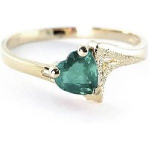Emerald Signature Textured Heart Ring in 18ct Gold