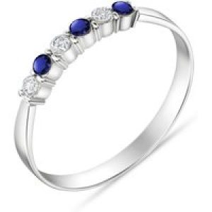 Sapphire & Diamond Hallie Embellished Ring in 18ct White Gold