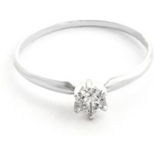 Diamond Crown Solitaire Ring, 0.25 ct in 18ct White Gold