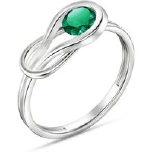 Emerald Angelina Ring in 18ct White Gold