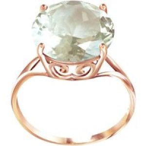 Green Amethyst Brianna Rope Ring in 18ct Rose Gold