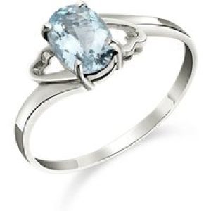 Aquamarine Ariel Desire Ring in 18ct White Gold