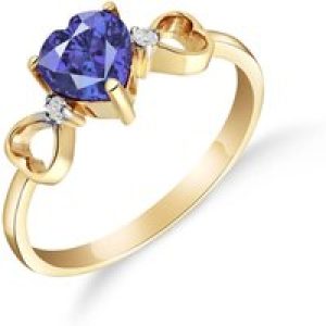Sapphire & Diamond Harmony Symmetrical Trinity Ring in 18ct Gold