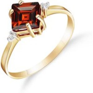Garnet & Diamond Leona Symmetrical Ring in 18ct Gold