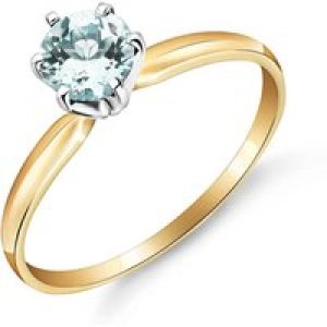 Aquamarine Raya Crown Engagement Ring in 18ct Gold