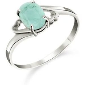 Emerald Ariel Desire Ring in 18ct White Gold
