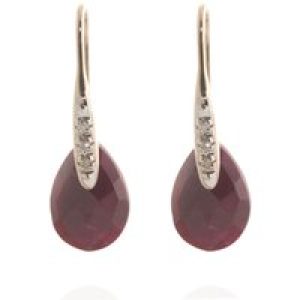 Ruby & Diamond Ancona Classic Drop Earrings in 9ct Rose Gold