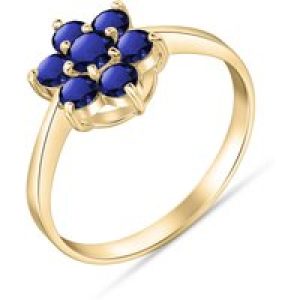 Sapphire Sicily Classic Flower Ring in 18ct Gold
