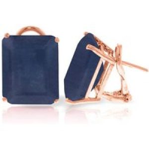 Sapphire Ebony Classic Stud Earrings in 9ct Rose Gold