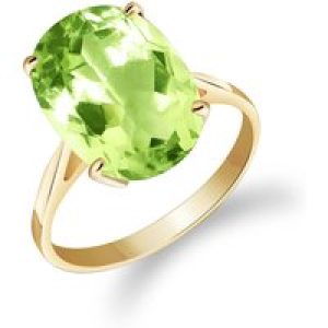 Green Amethyst Lucia Signature Ring in 18ct Gold