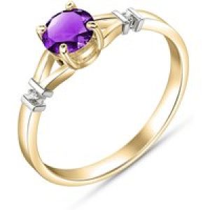 Amethyst & Diamond Calla Aspire Ring in 18ct Gold