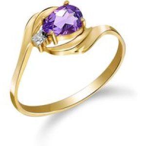 Amethyst & Diamond Priya Flare Engagement Ring in 18ct Gold