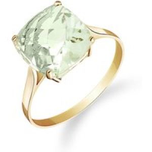 Green Amethyst Riley Rococo Minimalist Engagement Ring in 18ct Gold