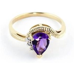 Amethyst & Diamond Katrina Belle Abstract Ring in 18ct Gold