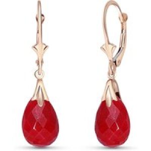 Ruby Vienna Vintage Drop Earrings in 9ct Rose Gold
