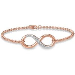Diamond Sofia Entwined Infinity Bracelet in 9ct Rose Gold