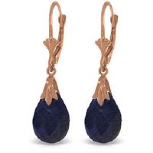 Sapphire Vienna Vintage Drop Earrings in 9ct Rose Gold