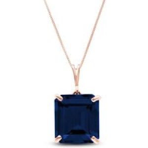 Sapphire Ebony Auroral Signature Pendant Necklace in 9ct Rose Gold
