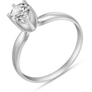 Diamond Pisa Engagement Ring, 0.75 ct in 18ct White Gold