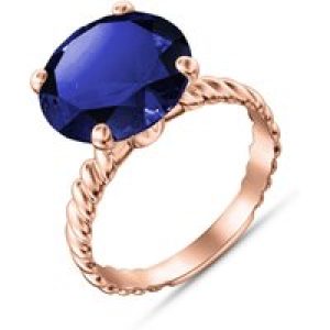 Sapphire Brianna Rope Ring in 18ct Rose Gold