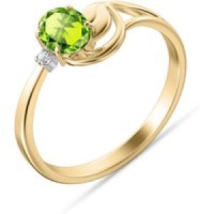 Peridot & Diamond Carina Abstract Ring in 18ct Gold