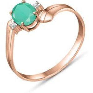 Emerald & Diamond Rhea Embrace Ring in 18ct Rose Gold