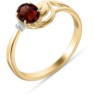Garnet & Diamond Carina Abstract Ring in 18ct Gold