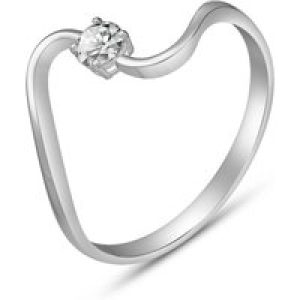 Diamond Marcella Wave Engagement Ring, 0.15 ct in 18ct White Gold