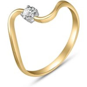 Diamond Marcella Wave Engagement Ring, 0.15 ct in 18ct Gold