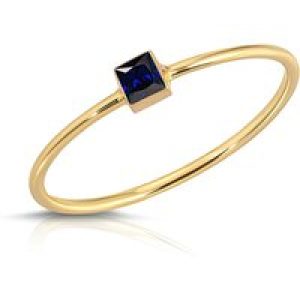 Sapphire Azalea Minimalist Ring in 9ct Gold